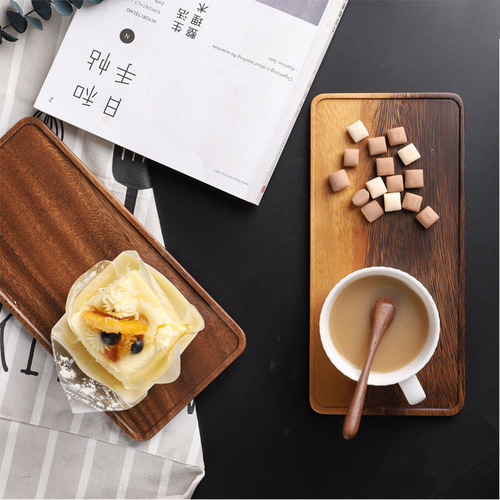South American walnut tray solid wood tea tray afternoon tea fruit tray coffee shop snack tray cross-border