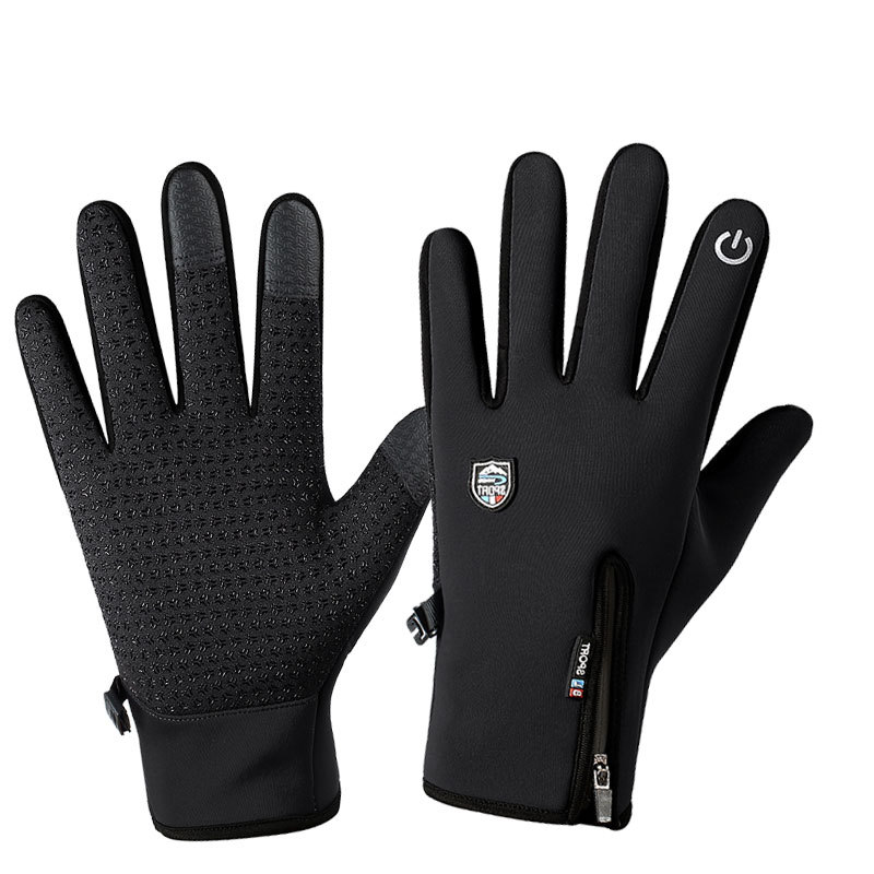 Otoño e Invierno cálido guantes fitness viento impermeable pantalla táctil antideslizante engrosada equitación coche eléctrico al aire libre equitación deportes guantes