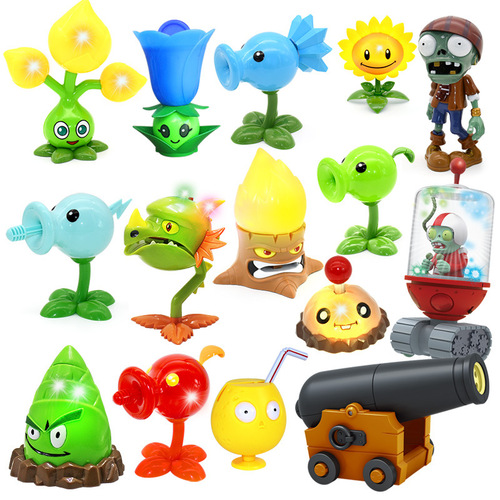 Genuine Plants vs. Zombies toys Xuanli sound and light potatoes mines fire dragon grass bamboo shoots can launch battle set