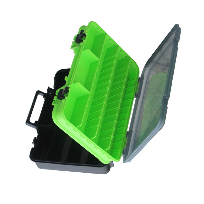 J Luya Caja Individual Doble capa Luya mar pesca caja de almacenamiento Negro gran capacidad Luya caja al por mayor