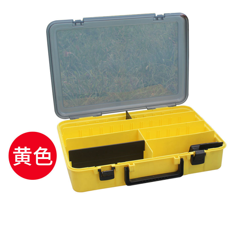 J Luya Caja Individual Doble capa Luya mar pesca caja de almacenamiento Negro gran capacidad Luya caja al por mayor
