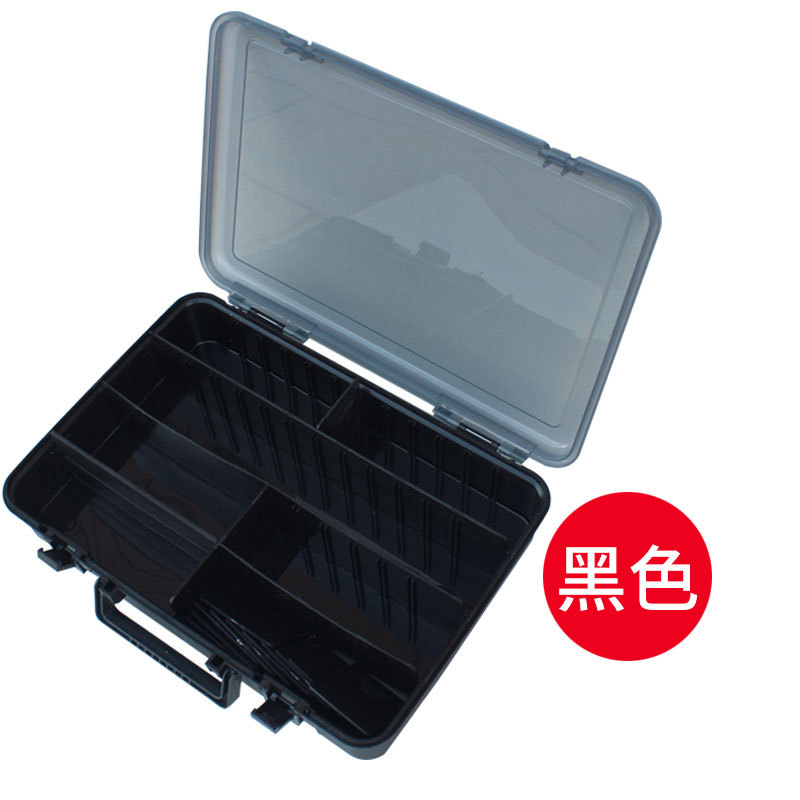 J Luya Caja Individual Doble capa Luya mar pesca caja de almacenamiento Negro gran capacidad Luya caja al por mayor