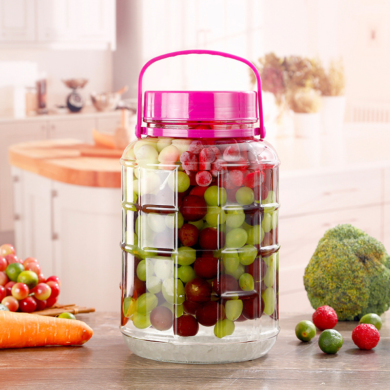 Botella de vidrio para vino espumoso o encurtidos – frasco sellado para cocina o cerveza artesanal