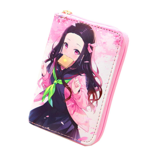 One piece drop shipping Taobao micro-business supply cartoon Kimetsu no Yaiba cute Korean version key bag coin purse