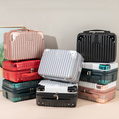 portable Suitcases Korean Edition 14 small-scale light trumpet Mini Storage bag lovely Makeup box suitcase