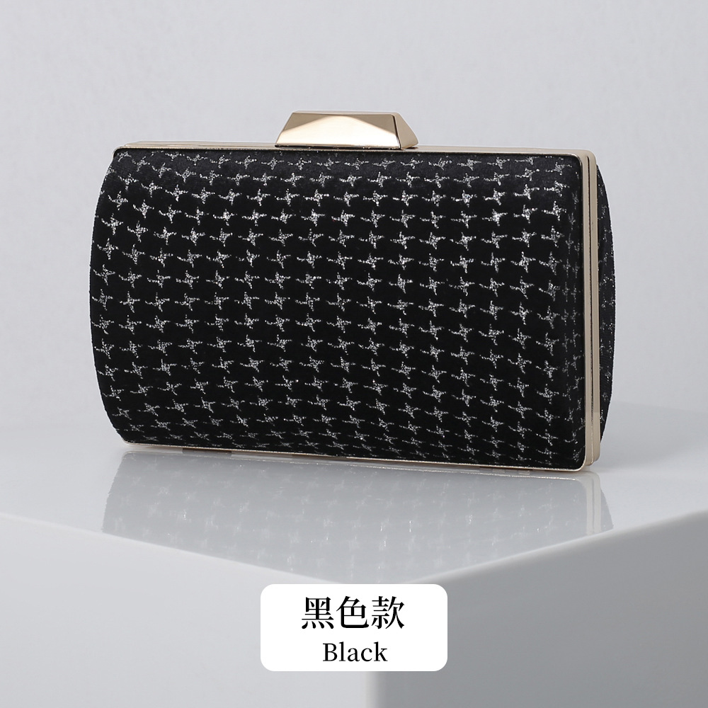 Estilo coreano transfronterizo creativo de terciopelo bronceado embrague bolso de hombro bolso de la cadena banquete elegante bolso de noche bolsa de banquete