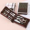 Black manicure tools set for manicure for nails, nail scissors, 12 pieces, full set