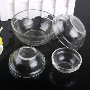 Transparent Glass Bowl Mask Bowl Catering Seasonings Bowl Salad Bowl Household Tableware Soup Bowl Dessert Bowl Small Bowl Rice Bowl