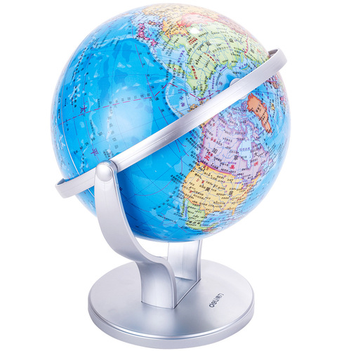 Deli 2174 globe 720° universal dual-axis rotating 20cm earth large student teaching version globe