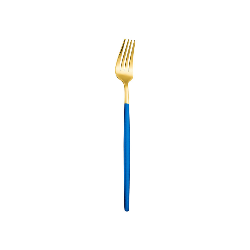 블루 골드 디저트 포크