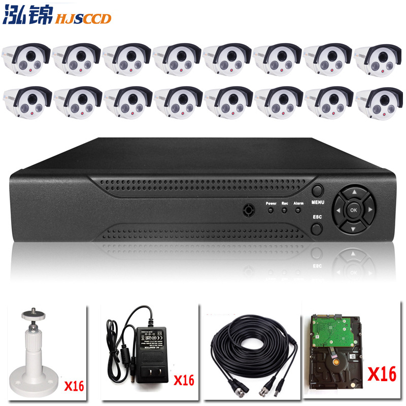 Camera de monitoreo poe 16 - way 500G HD Coaxial AHD equipo de monitoreo conjunto de sonda de monitoreo paquete