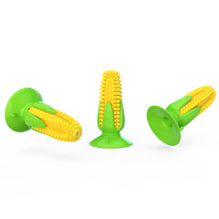 Amazon New Arrival Suction-Cup Sound-Making Corn Dog Toothbrush, Chewable Dog Toy, and Stress-Relief Pet Product