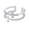 Trend ring, fashionable adjustable zirconium, accessory, Japanese and Korean, wholesale