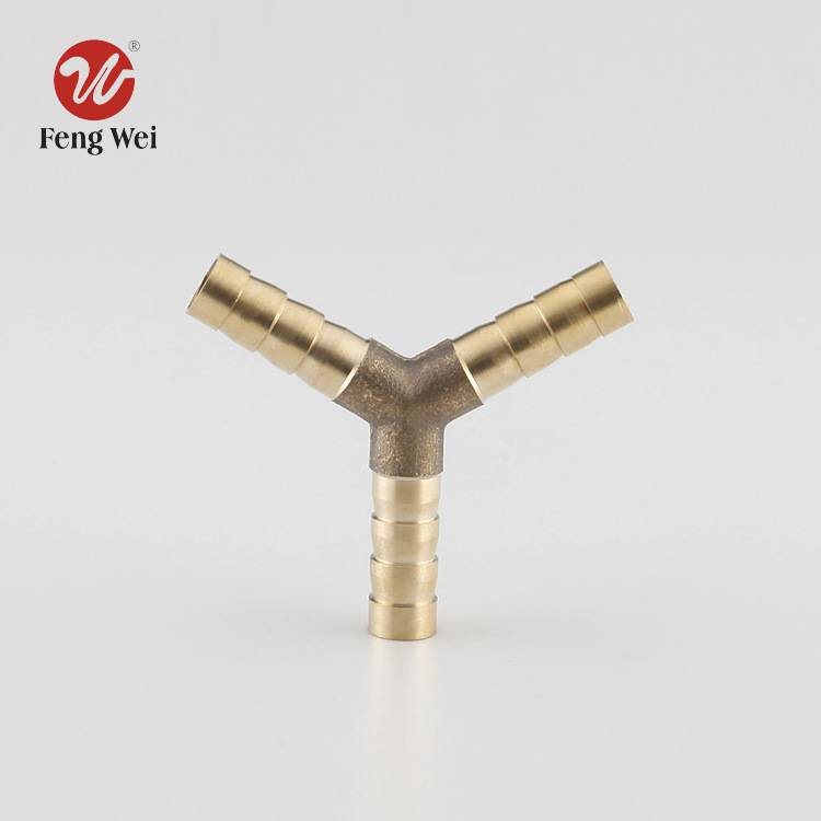 铜宝塔三通接头 人字形三叉等径气管软管接头皮管接头 Y型宝塔