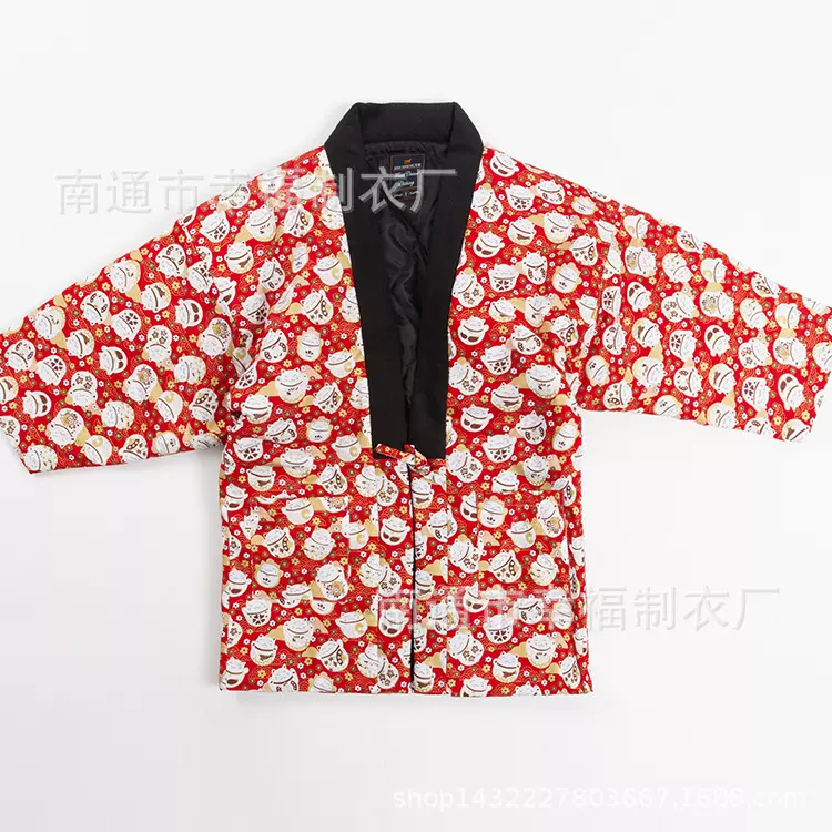 日式秋冬新款情侣半缠加厚棉服 和风保暖家居服男女冬季款情侣款