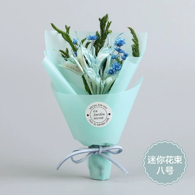 Мини- bouquet засушенных цветов (Манфанг Тин) в подарочной коробке из ПВХ, 85×45×145 мм, дом и подарок