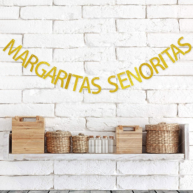 Fiesta de la boda banderas margaritas senoritas Garland atmósfera decoración suministros