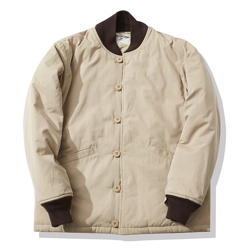 OKONKWO cuello de béisbol chaqueta acolchada de algodón forro de la chaqueta M43 chaqueta acolchada de algodón acolchado chaqueta de los hombres pequeña chaqueta acolchada de algodón