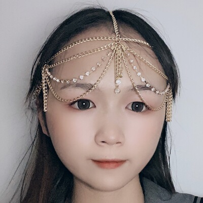 跨境新款街拍饰品 欧美时尚个性爪链镶钻多层波浪流苏发带发饰女|ms