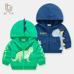 Осенний динозавр для мальчиков, детская куртка, толстовка, кардиган, детская одежда
