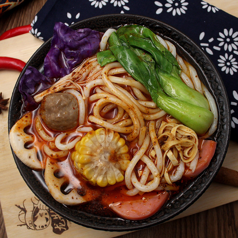 450g Northeast Grandma's Crossing-the-Bridge Rice Noodles Spicy Flavor Vacuum-sealed Convenient Instant Rice Noodle Powder