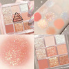 Dikalu Dikalu sunset, sunset Nine -colored palace shadow plate holding makeup beads light flamboy eyeshadow net red cross -border