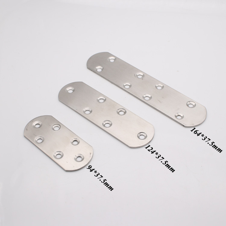 201 Acero inoxidable pieza recta conector código de conexión pieza recta hierro ángulo plano pieza ángulo código muebles fijos 180 grados