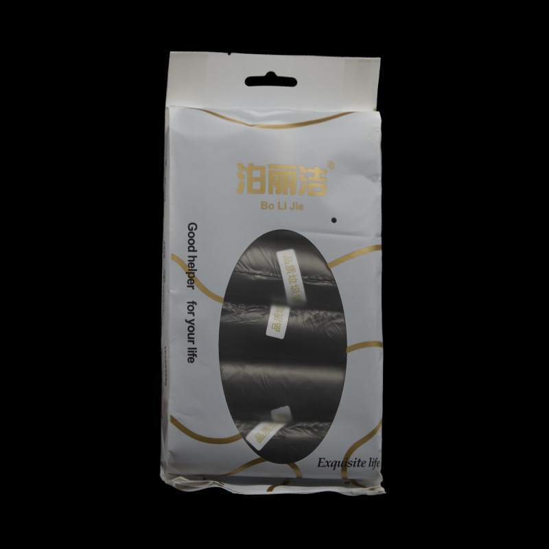 Bolsa de basura del hogar de color engrosada portátil chaleco tire bolsa de cocina baño negro tire bolsa de plástico