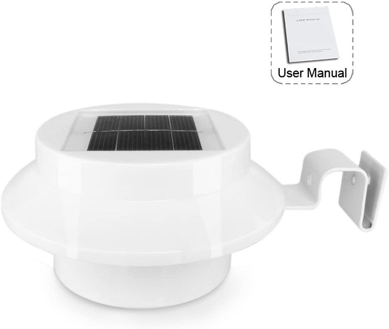 Lámpara de la cerca solar 3led lámpara de barandilla al aire libre aleros patio lámpara de pared paisaje cerca lámpara de fregadero de inducción