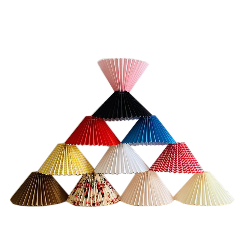 28cm vintage retro plisado pantalla Shell tela PVC creativo B & B Hotel DIY accesorios de iluminación E27