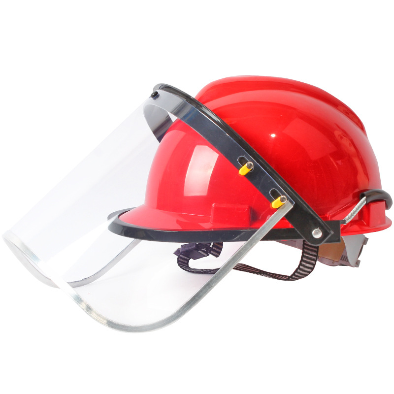 Anti-splash face screen polishing protective mask bracket transparent plexiglass helmet heat insulation rain-proof split