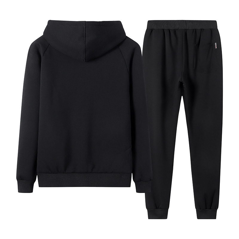 001 Cotton Winter Middle-aged Casual Suit Lamb Wool Warm Jacket Sports Two-piece Set Thickened Plus Size Men's Clothing_voghion.com