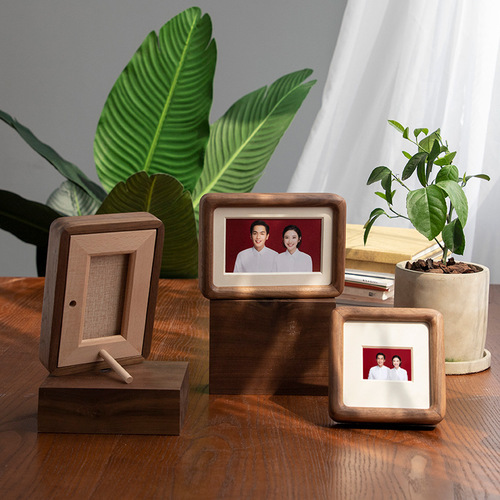 Simple and creative solid wood wedding registration photo frame set up 6-inch six-8 certificate wedding dress photo wash made into photo frame