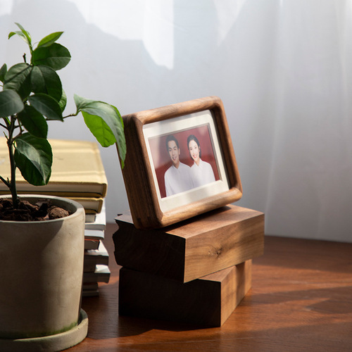 Simple and creative solid wood wedding registration photo frame set up 6-inch six-8 certificate wedding dress photo wash made into photo frame