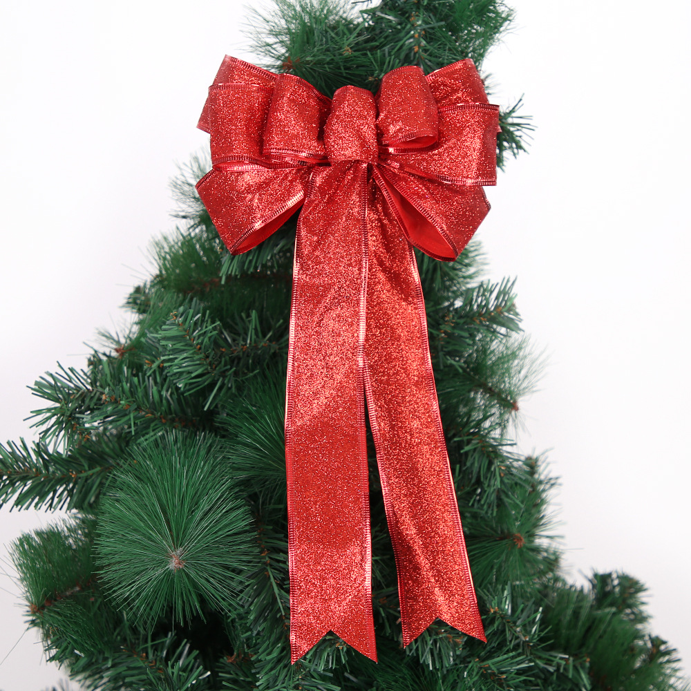 Cross-border nuevo oro rosa arco árbol de Navidad vestido de gran tamaño pequeño arco caja de regalo de embalaje decoración de Navidad