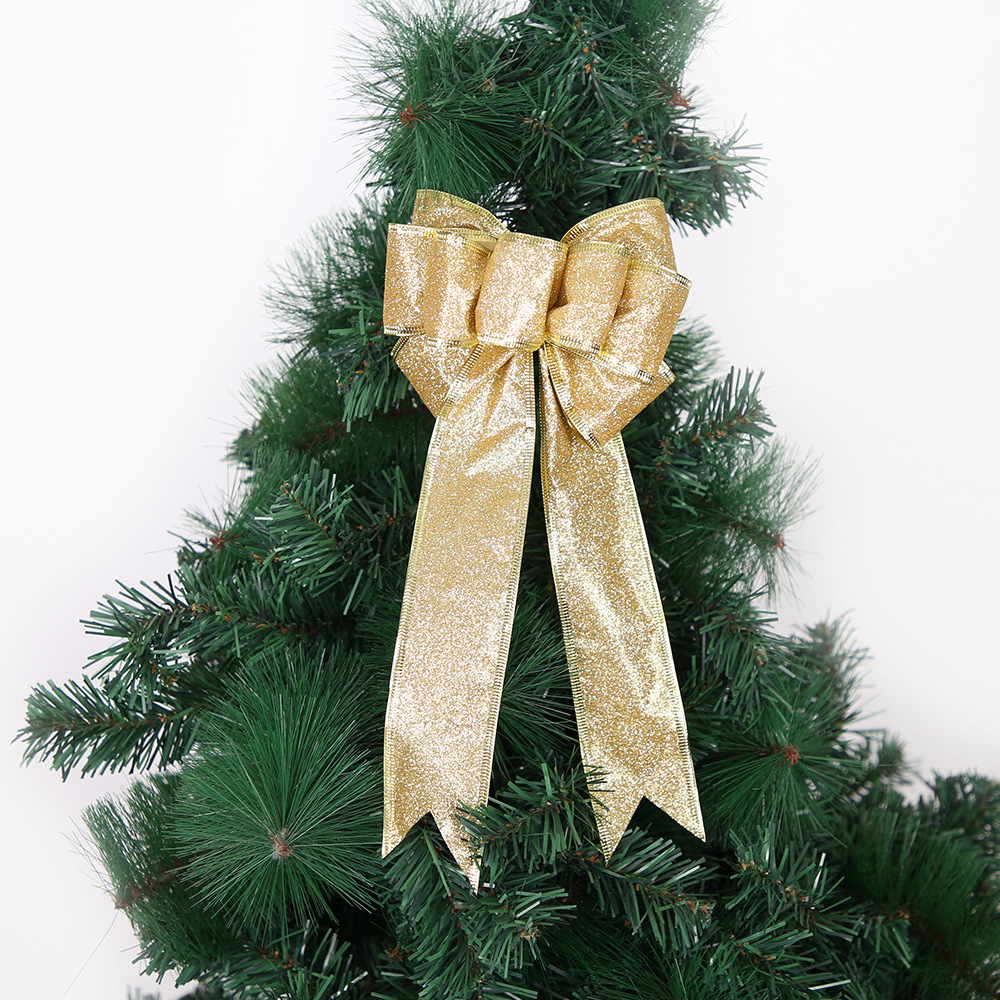 Cross-border nuevo oro rosa arco árbol de Navidad vestido de gran tamaño pequeño arco caja de regalo de embalaje decoración de Navidad