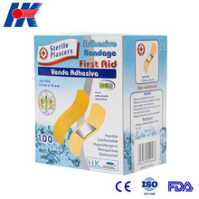 PE Waterproof 100Pecs/Box 72x19mm Adhesive Band Aid Plasters