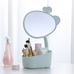 Rotatable Mirror with Storage Box for Bedroom, High-Definition Desktop Giraffe Storage Vanity Mirror