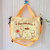 Cartoon cute shoulder bag, linen bag for leisure, one-shoulder bag, cloth bag