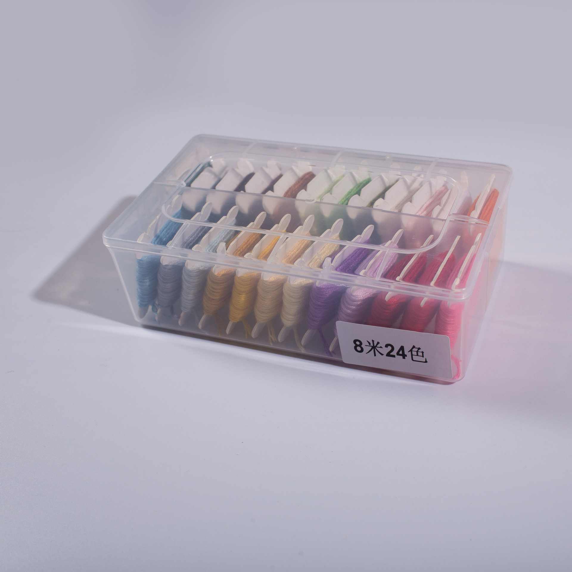 Hilo de punto de cruz 24/50/100/150/200 bordado en caja hilo 8 m/unid Venta caliente DIY hilo con accesorios