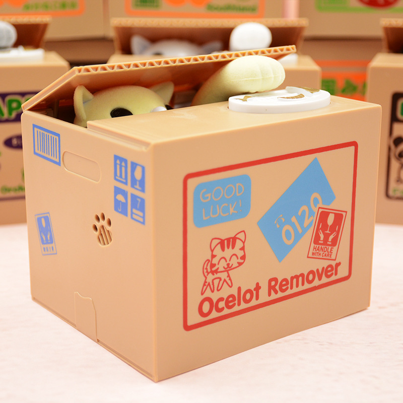 Robar gato alcancía eléctrica robar monedas de los niños alcancía Banco alcancía regalos de comercio exterior adornos regalo creativo