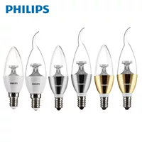 Philips светодиодный свечной светильник энергосберегающий острый пузырь тянуть хвост дома E14 винтовой хрустальный светильник подвесной светильник Прозрачный источник света 3,5 Вт