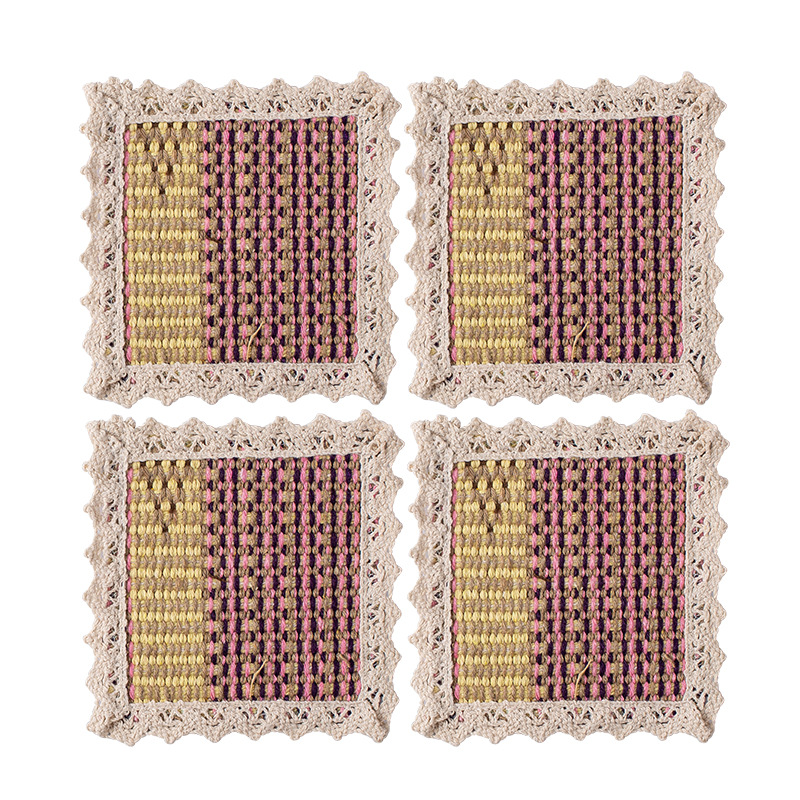 Posavasos de lino terminado 11(4 pequeños)