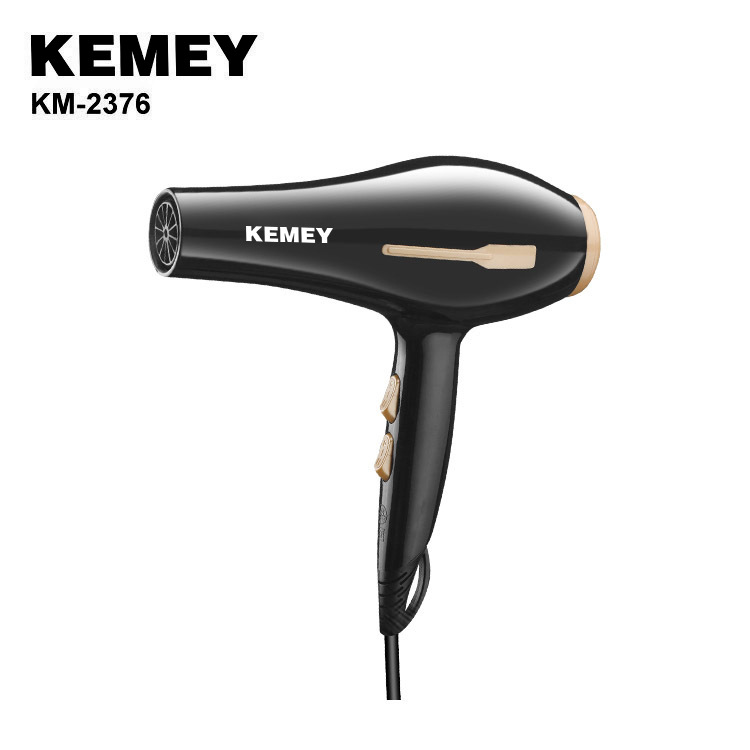 Secador de pelo Kemei KM-2376 de alta potencia, con temperatura constante, silencioso y con reducción de ruido, para peluquería.