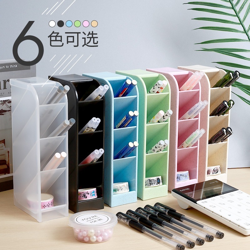 Oblique Pen Holder Cute Student Stationery Desktop Transparent Creative Simple Large Capacity High Color Value Pen Holder Wholesale Oblique Pen Holder Cute Student Stationery Desktop Transparent Creative Simple Large Capacity High Color Value Pen Holder Wholesale