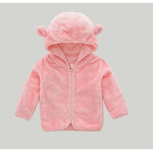 Children's clothing for girls, autumn and winter, cute baby girl, warm fleece jacket for 0-1-2-3 year old princess babies, baby hair sweater