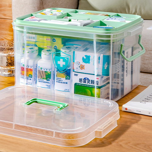 Xingyou plastic portable medicine box dust-proof household medical supplies first aid medicine box children's medicine size storage box