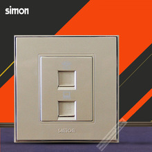 simon/西蒙 56系列 电话加信息插座(六类)（香槟色）V55229S6-56