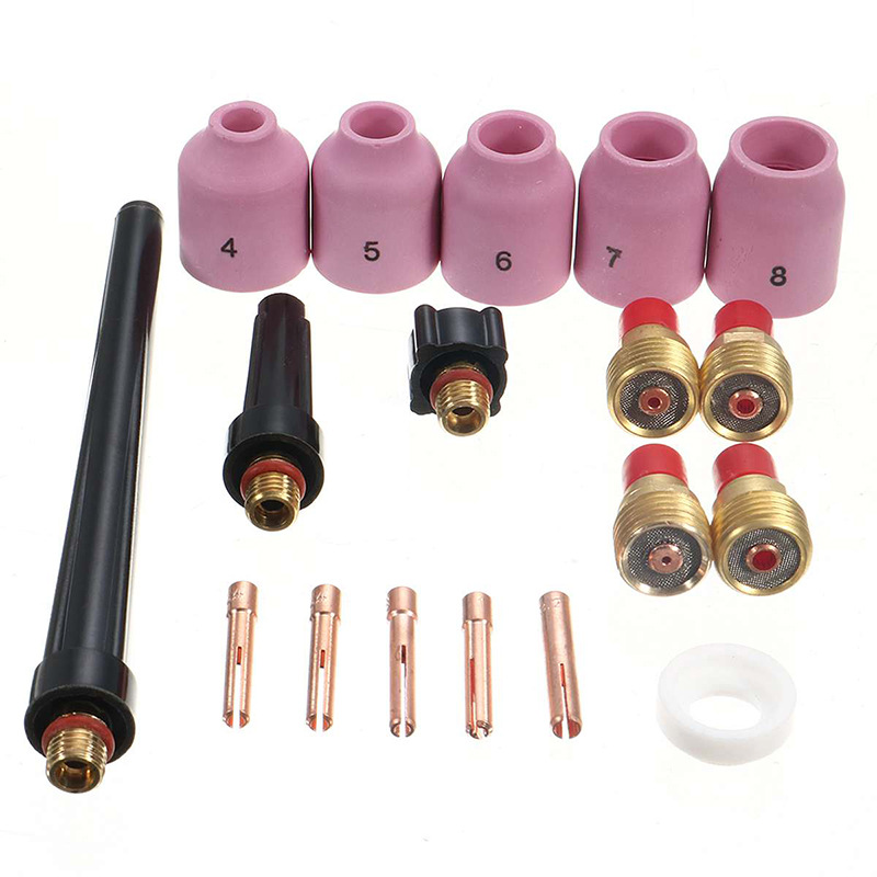 18件套TIG气体透镜夹头本体套件TIG后盖和TIG焊炬SR WP9 20 25