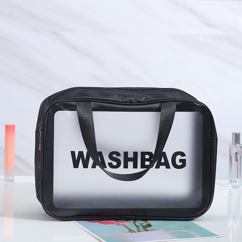 Nuevo simple moderno esmerilado lavado bolsa cuidado de la piel lavado bolsa de gran capacidad portátil de viaje bolsa de almacenamiento